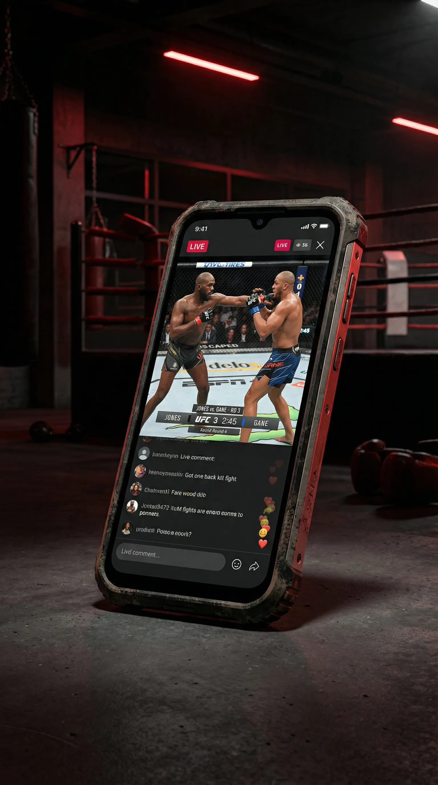 果冻视频传媒 移动端APP格斗直播界面